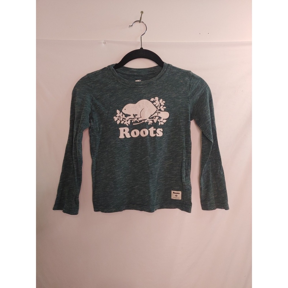 Roots Canada Boys'‎ Green Long Sleeve T-Shirt Size Small